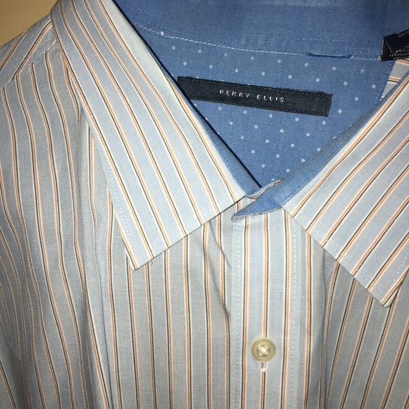PERRY ELLIS SZ XXL MULTI-COLOR STRIPED SHIRT - Picture 2 of 8